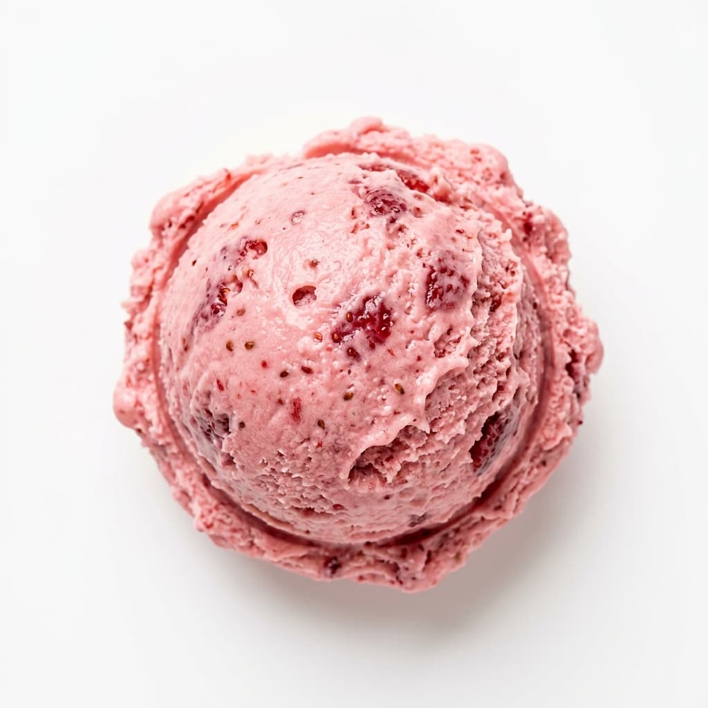 Strawberry scoop at Glacier